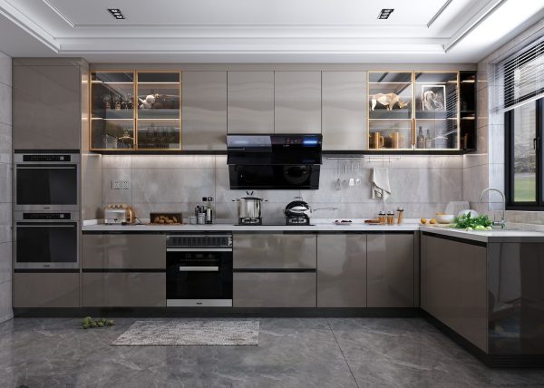 Tủ bếp MDF phủ Melamin Cánh Acrylic CN07