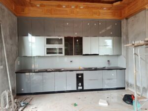 Tủ bếp Inox cánh kính Modul CN68