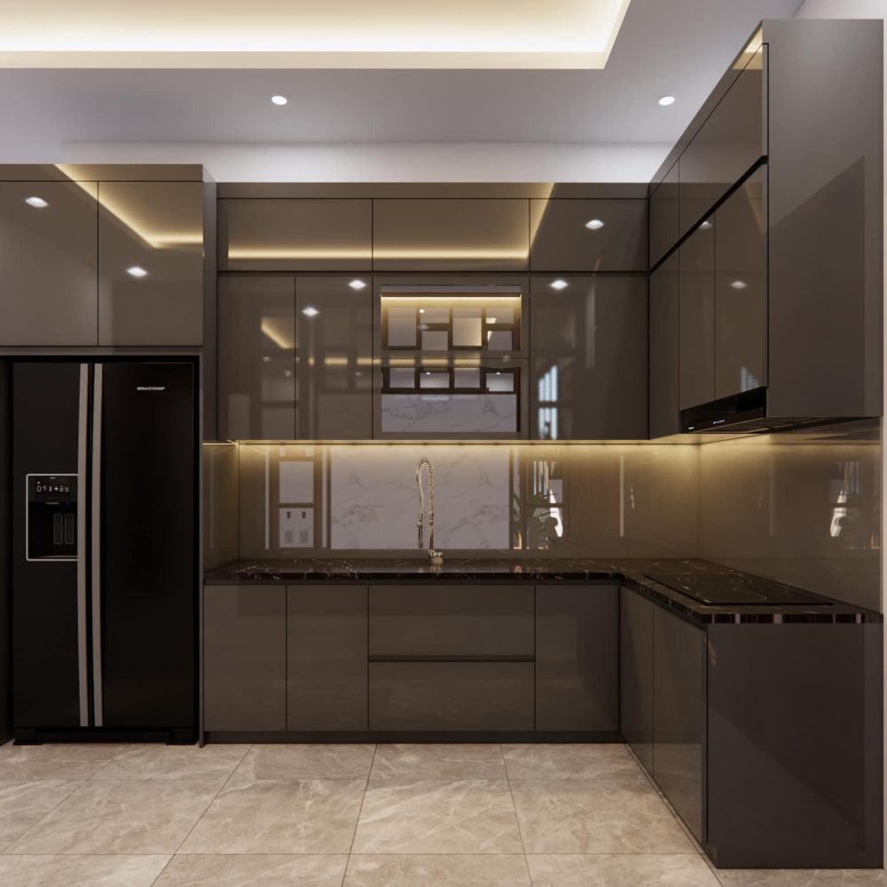 Tủ bếp Nhựa Picomat Cánh Acrylic CN45