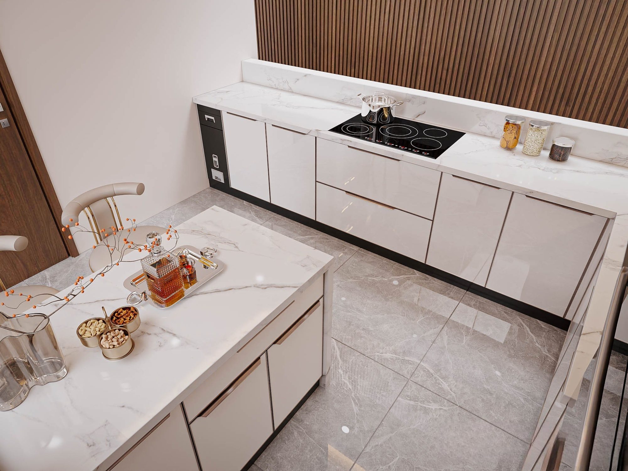tu bep inox canh kinh tai chung cu vinhomes metropolis04
