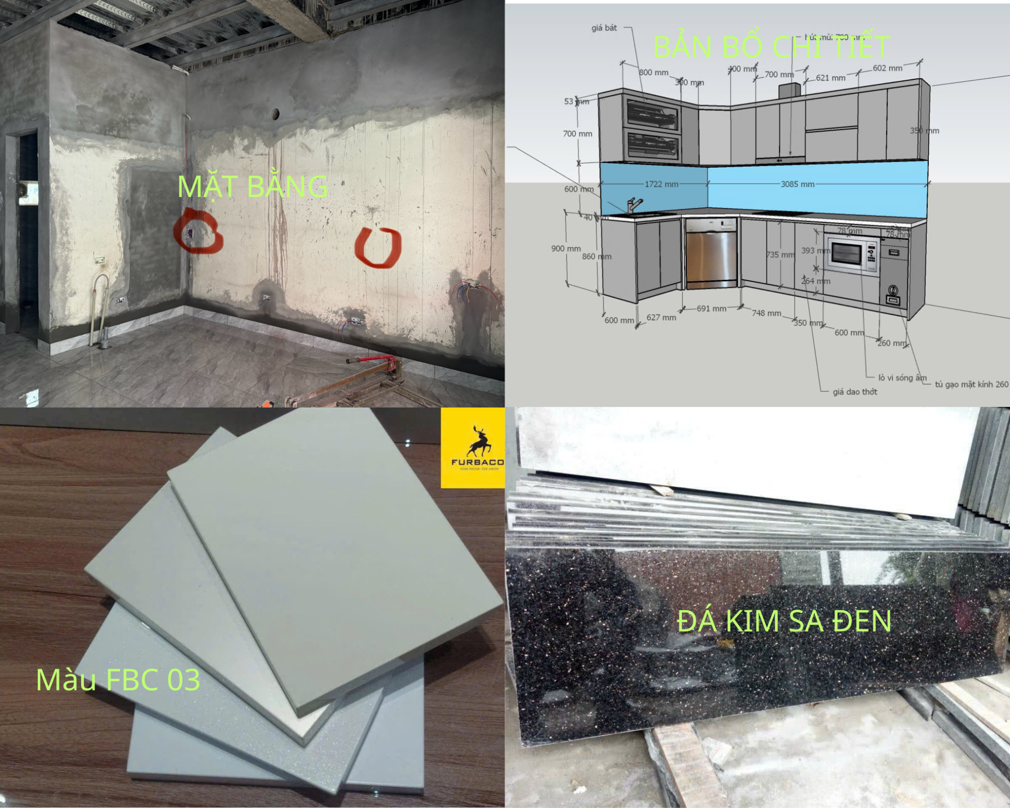 Tủ bếp Nhựa Picomat Cánh Acrylic CN64 4 THUNG INOX MODUL 3 LOP 9 1