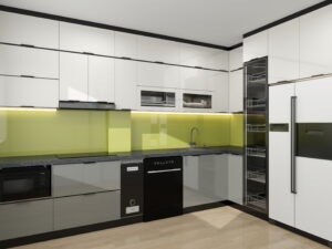 Tủ bếp Inox cánh kính CN69